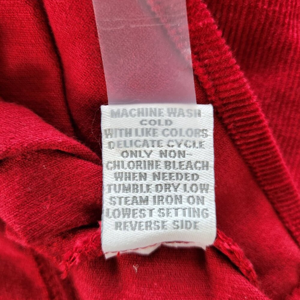 Dress Barn Red Corduroy Full Zip Shacket, 2XL, Holiday, Office, Casual, Career - Picture 5 of 8